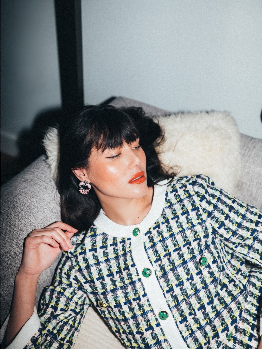 KATE SPADE Tweed Pattern Evening Jacket - Picture 3 of 13